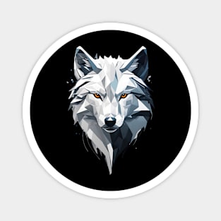 a minimalistic and clean logo of a wolf Magnet